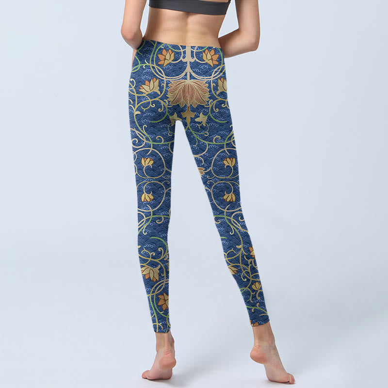 Pantalon de yoga pour femme avec imprimé Buddha Stones et fleurs de lotus - image 7