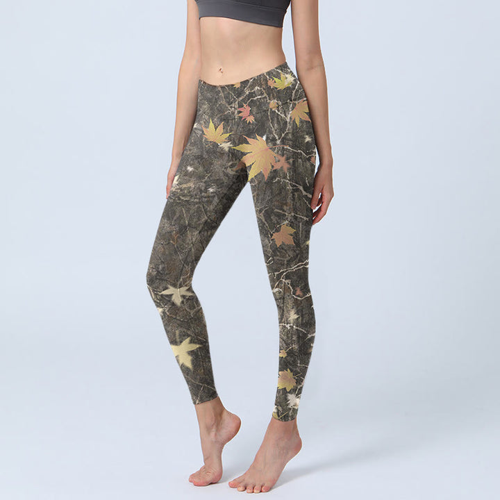 Pantalon de yoga pour femme avec imprimé Buddha Stones - Vert foncé - US18，UK/AU22，EU50 (4XL) - image 1