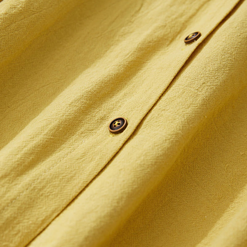 Chemises pour femmes en coton et lin à manches longues avec broderie géométrique et Buddha Stones - image 8