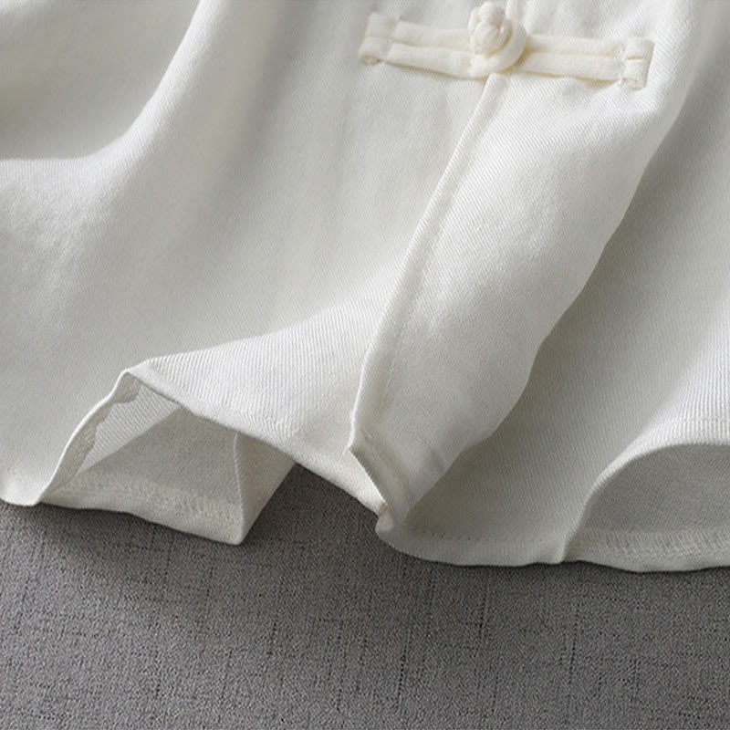 Chemise à manches longues et boutons de couleur unie pour femme avec Buddha Stones - image 8