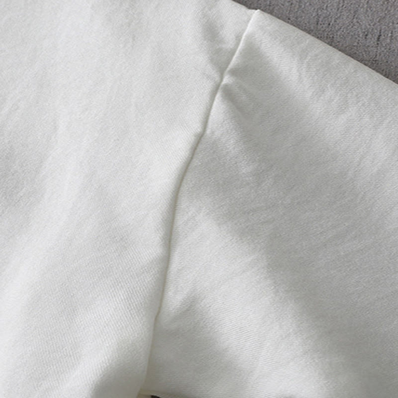 Chemise à manches longues et boutons de couleur unie pour femme avec Buddha Stones - image 6