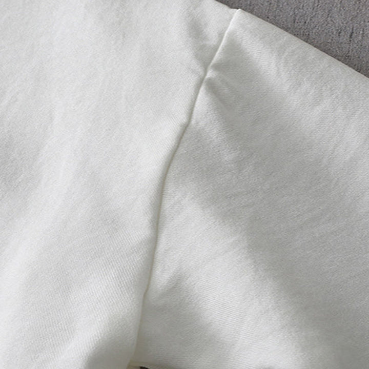 Chemise à manches longues et boutons de couleur unie pour femme avec Buddha Stones - image 6