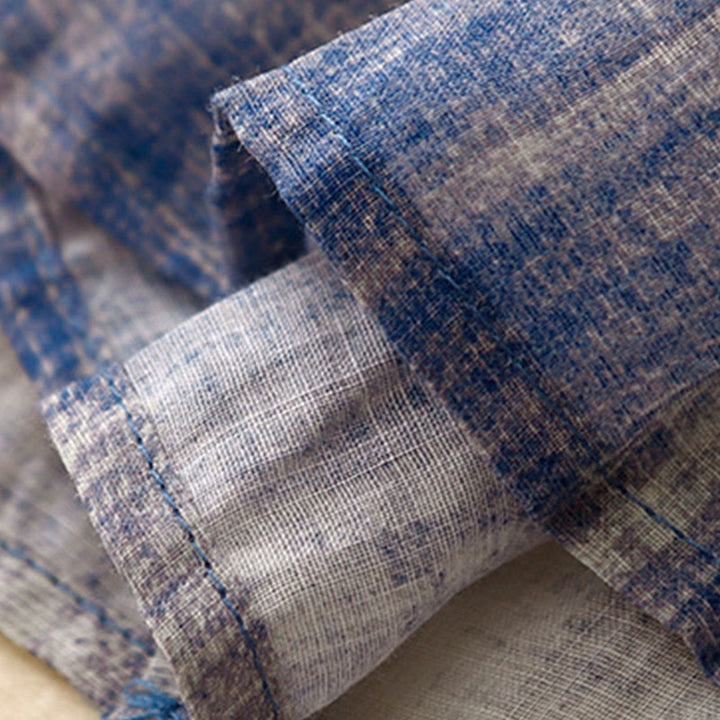 Chemise en coton à manches longues et boutons avec motif Buddha Stones Tie-Dye - image 7