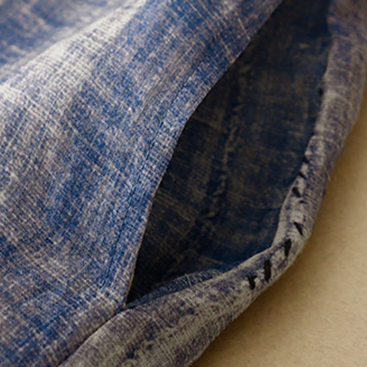 Chemise en coton à manches longues et boutons avec motif Buddha Stones Tie-Dye