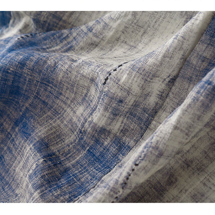 Chemise en coton à manches longues et boutons avec motif Buddha Stones Tie-Dye - image 12