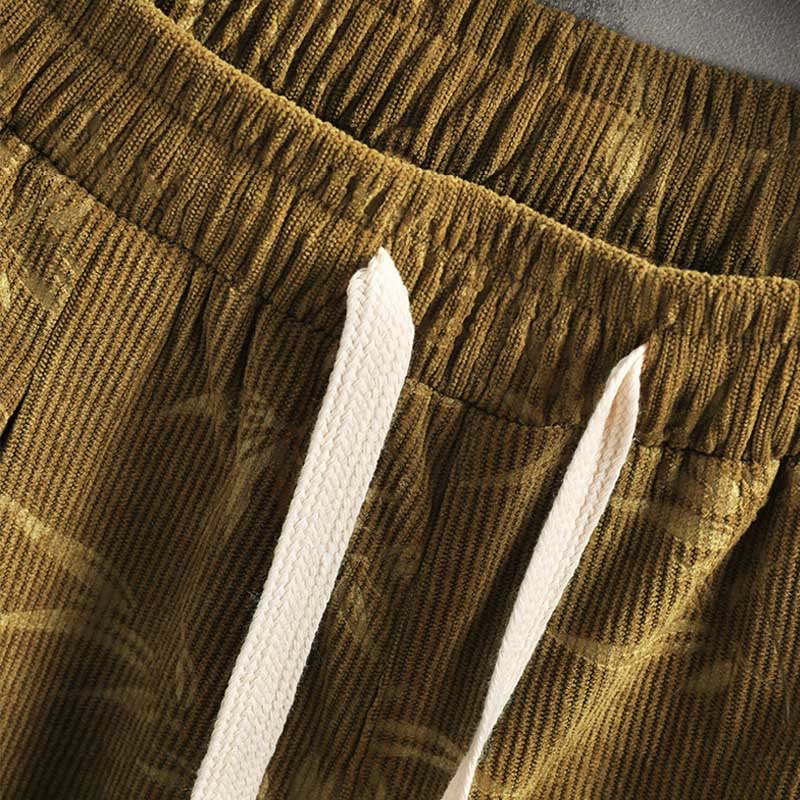 Pantalon large en coton avec cordon de serrage et poches pour homme Motif Buddha Stones - image 7