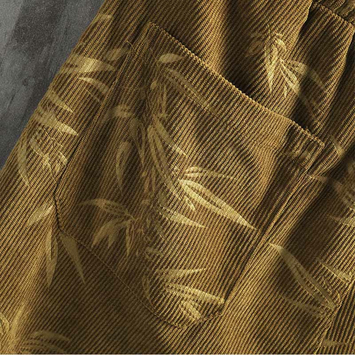 Pantalon large en coton avec cordon de serrage et poches pour homme Motif Buddha Stones