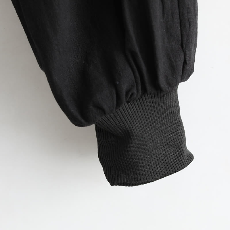 Pantalon pour homme en lin ramie avec fermeture éclair sur le devant et poches de couleur unie Buddha Stones