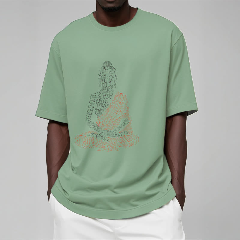 T-shirt à motif Buddha Stones Méditation Bouddha Let That Shit Go - image 15