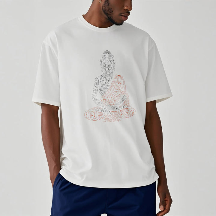 T-shirt à motif Buddha Stones Méditation Bouddha Let That Shit Go - image 1