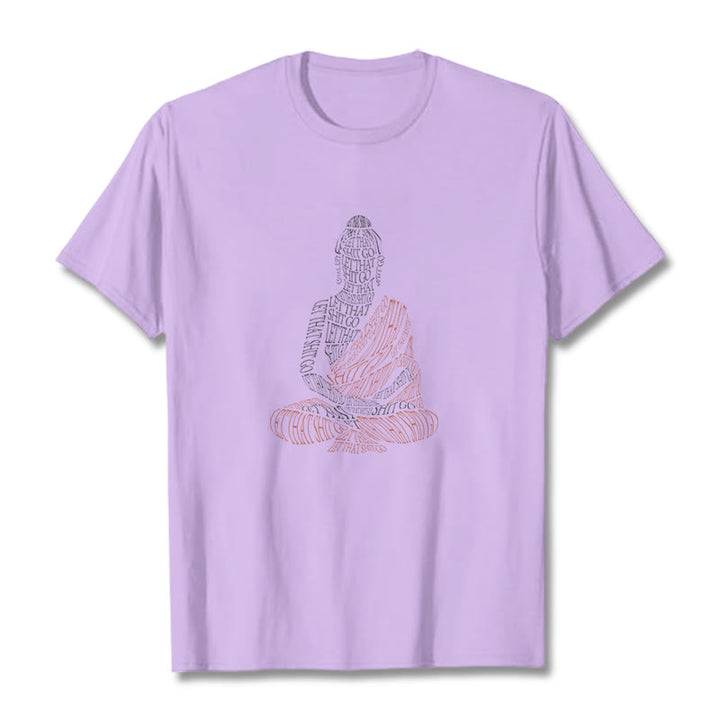 T-shirt à motif Buddha Stones Méditation Bouddha Let That Shit Go - Prune - 2XL - image 17