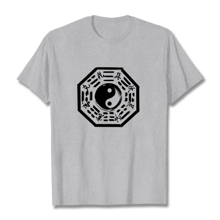 T-shirt en coton à motif Buddha Stones Ba Gua - Gris clair - 2XL - image 11