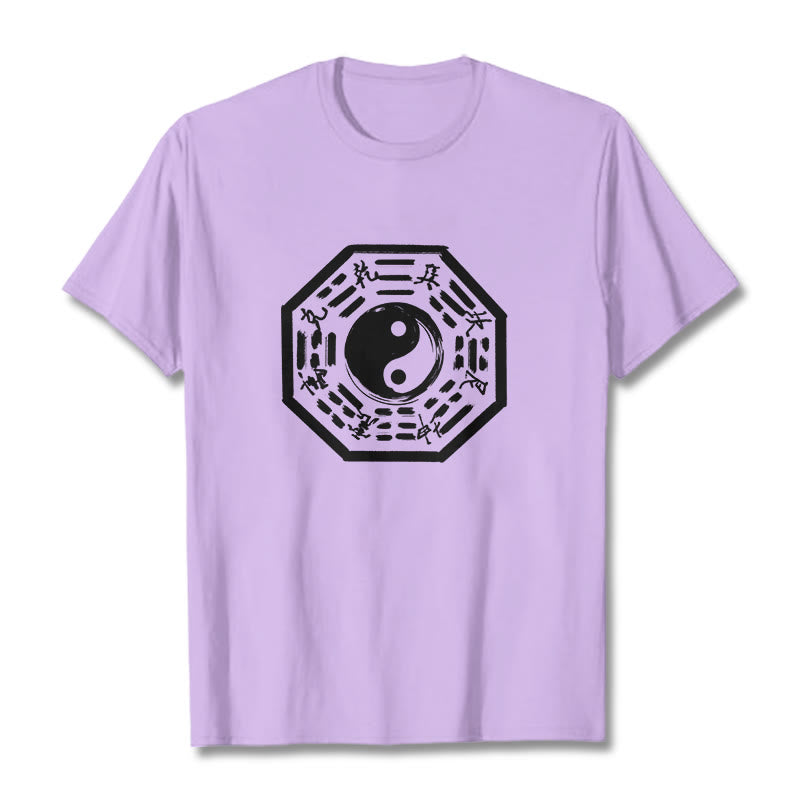 T-shirt en coton à motif Buddha Stones Ba Gua - Prune - 2XL - image 17