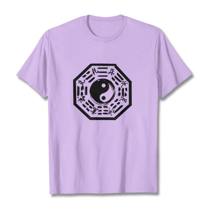T-shirt en coton à motif Buddha Stones Ba Gua - Prune - 2XL - image 17