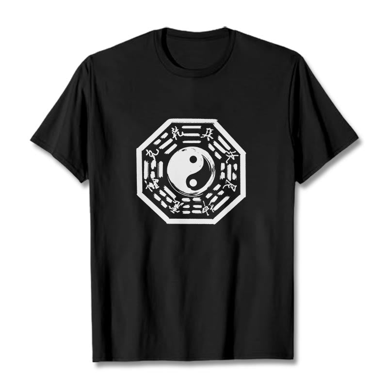 T-shirt en coton à motif Buddha Stones Ba Gua - Noir - 2XL - image 0