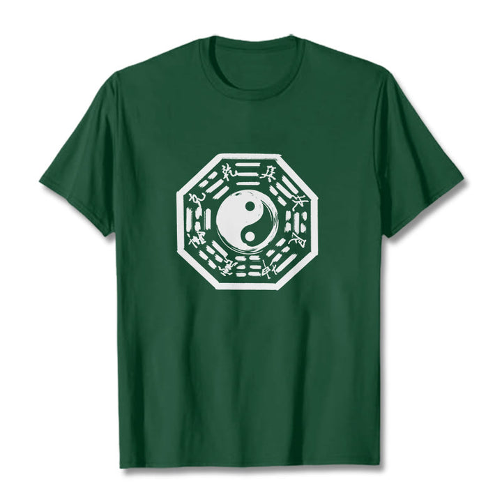 T-shirt en coton à motif Buddha Stones Ba Gua - Vert forêt - 2XL - image 8