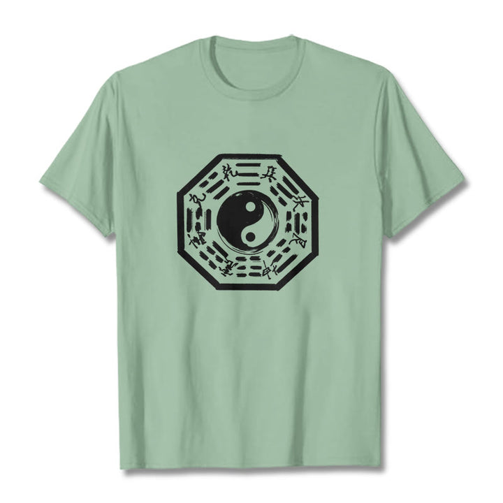 T-shirt en coton à motif Buddha Stones Ba Gua - Vert pâle - 2XL - image 14