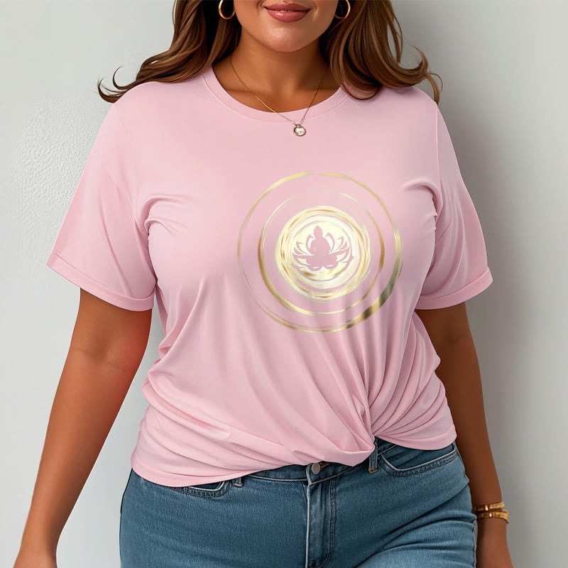 T-shirt à motif de lotus Bouddha en méditation avec Buddha Stones - image 14