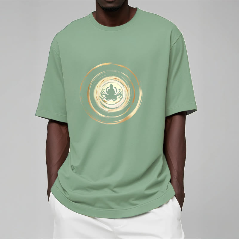 T-shirt à motif de lotus Bouddha en méditation avec Buddha Stones - image 15