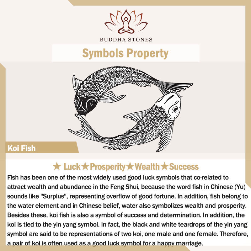 Collier pendentif positif en argent sterling 925 avec boucle de paix et poisson Koi et Buddha Stones en calcédoine et cristal rose