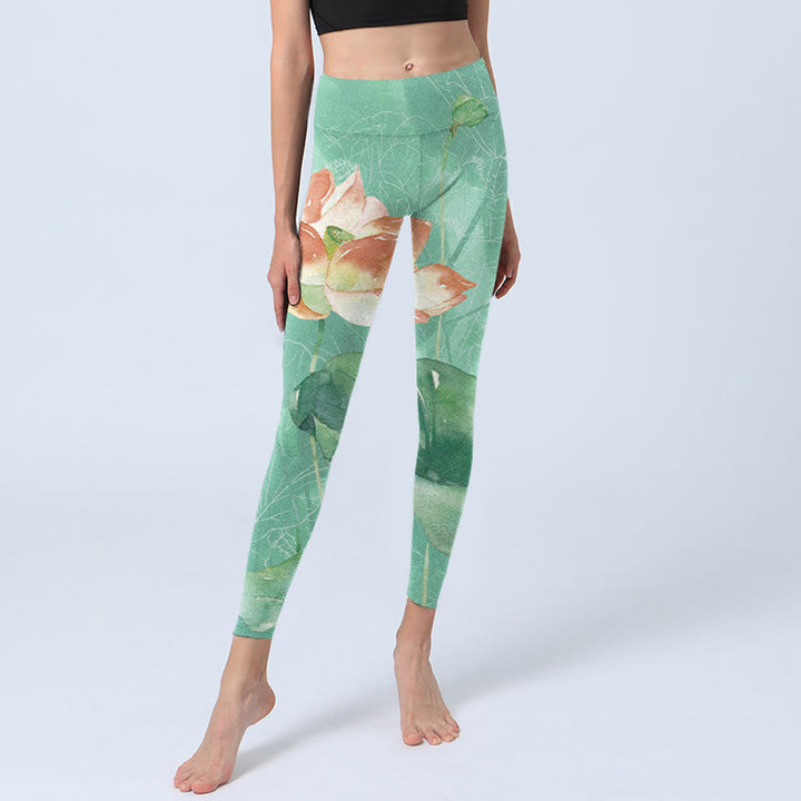 Leggings de sport à imprimé Buddha Stones Pantalon de yoga pour femme - image 5