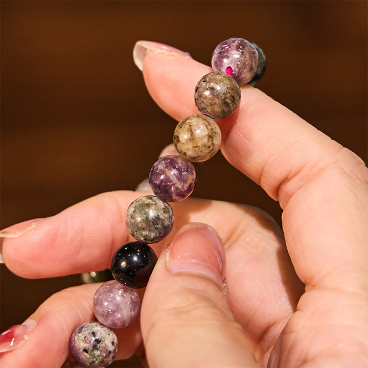 Bracelet positif en tourmaline arc-en-ciel Buddha Stones
