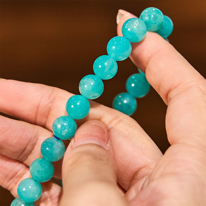 Bracelet d'équilibre positif en amazonite et Buddha Stones