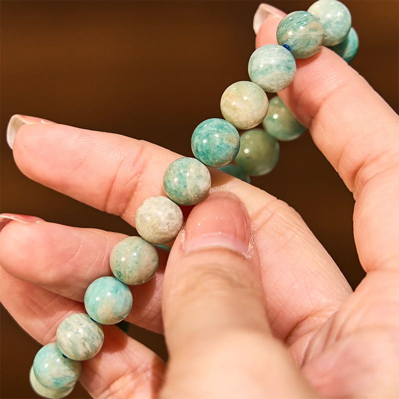 Bracelet d'équilibre positif en amazonite et Buddha Stones