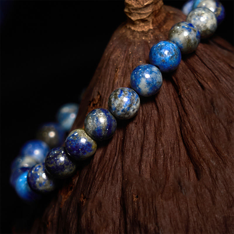 Bracelet d'équilibre positif en lazurite et Buddha Stones