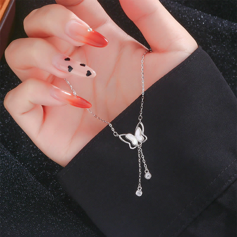 Collier pendentif papillon calme en argent sterling 999 avec pierre Tridacna de Buddha Stones - image 4