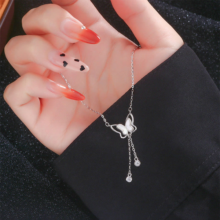 Collier pendentif papillon calme en argent sterling 999 avec pierre Tridacna de Buddha Stones - image 4