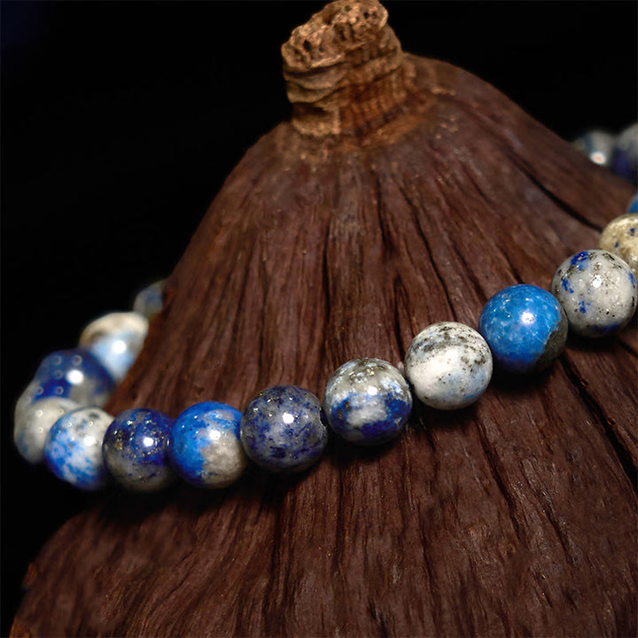 Bracelet de soins personnels positif en pierre de Bouddha et lazurite