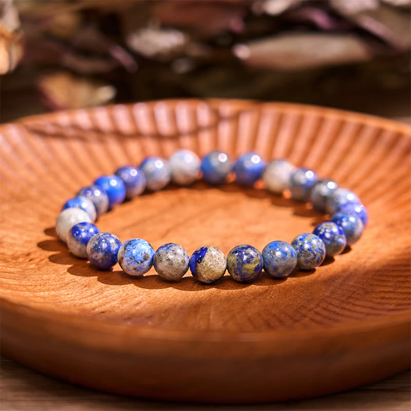 Bracelet de soins personnels positif en pierre de Bouddha et lazurite