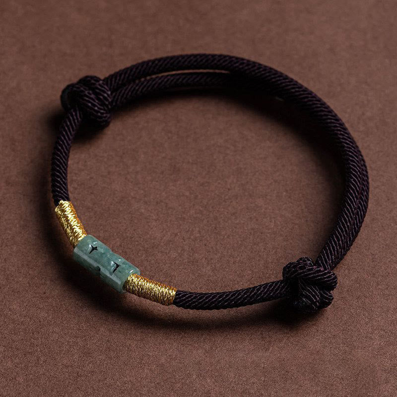 Bracelet en corde de jade porte-bonheur Buddha Stones