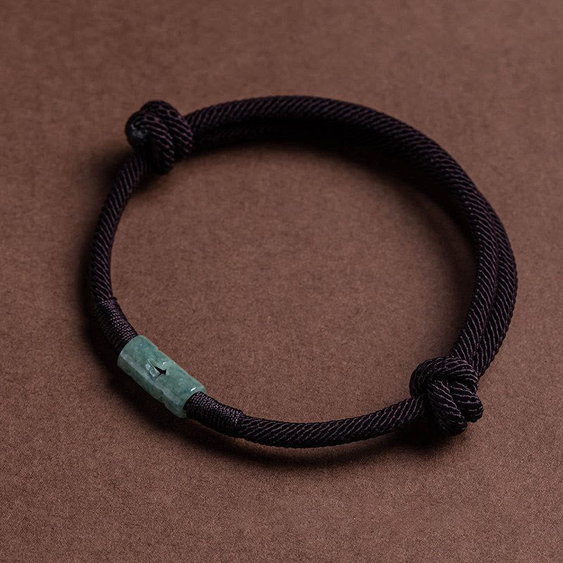 Bracelet en corde de jade porte-bonheur Buddha Stones
