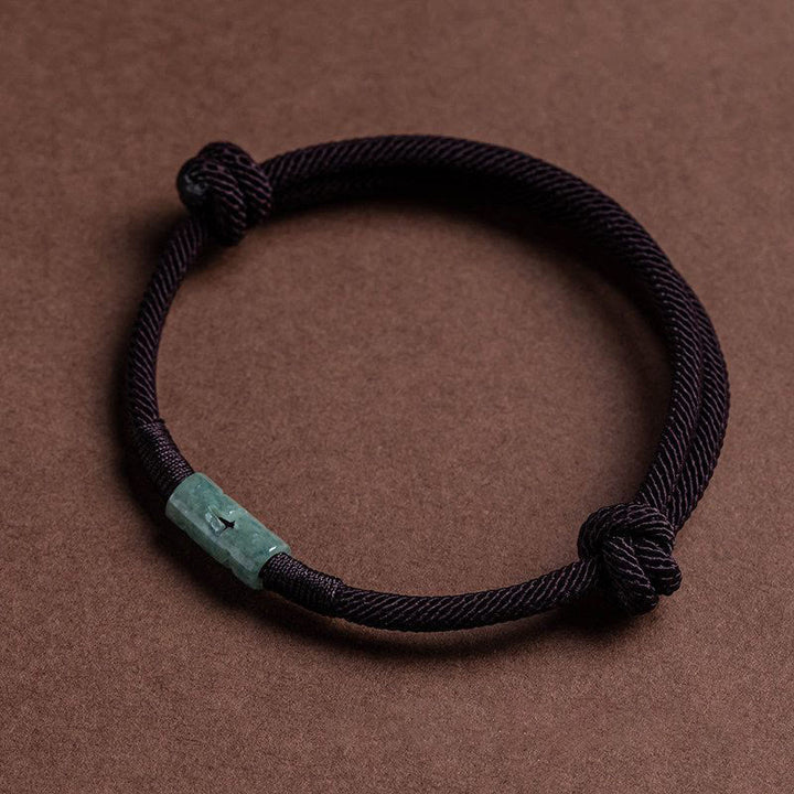 Bracelet en corde de jade porte-bonheur Buddha Stones