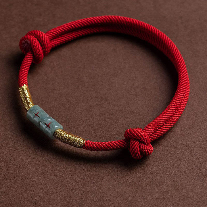 Bracelet en corde de jade porte-bonheur Buddha Stones