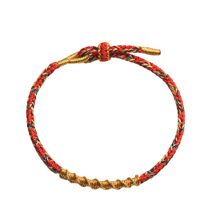 Bracelet en corde tressée fait main avec Buddha Stones du zodiaque chinois, porte-bonheur et force. - image 2
