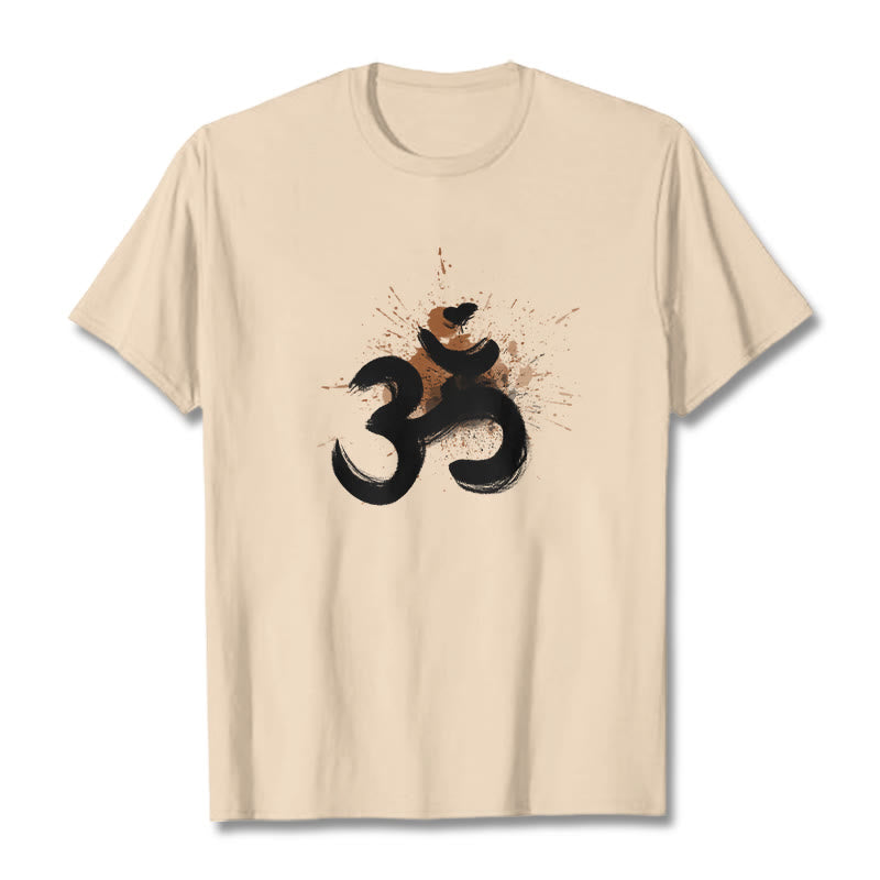 T-shirt en coton avec motif Buddha Stones OM sanskrit - Bisque - 2XL - image 12