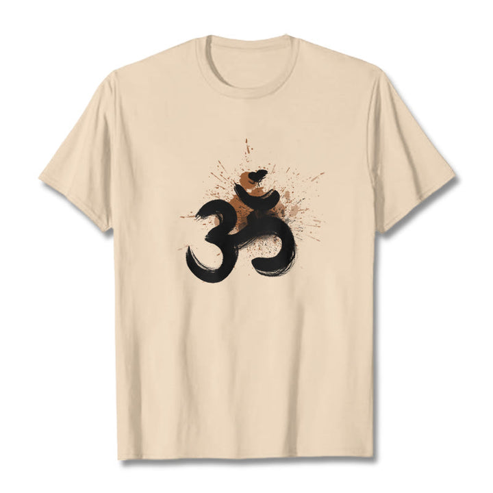 T-shirt en coton avec motif Buddha Stones OM sanskrit - Bisque - 2XL - image 12