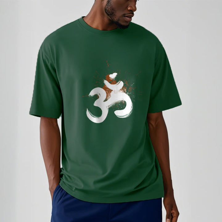 T-shirt en coton avec motif Buddha Stones OM sanskrit - image 10