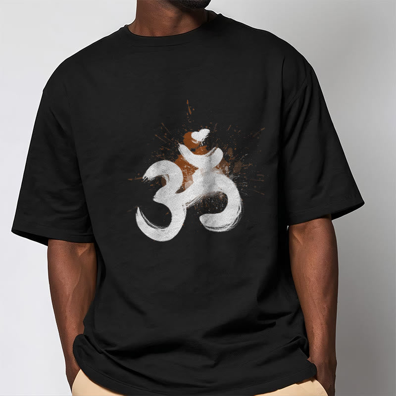 T-shirt en coton avec motif Buddha Stones OM sanskrit - image 7