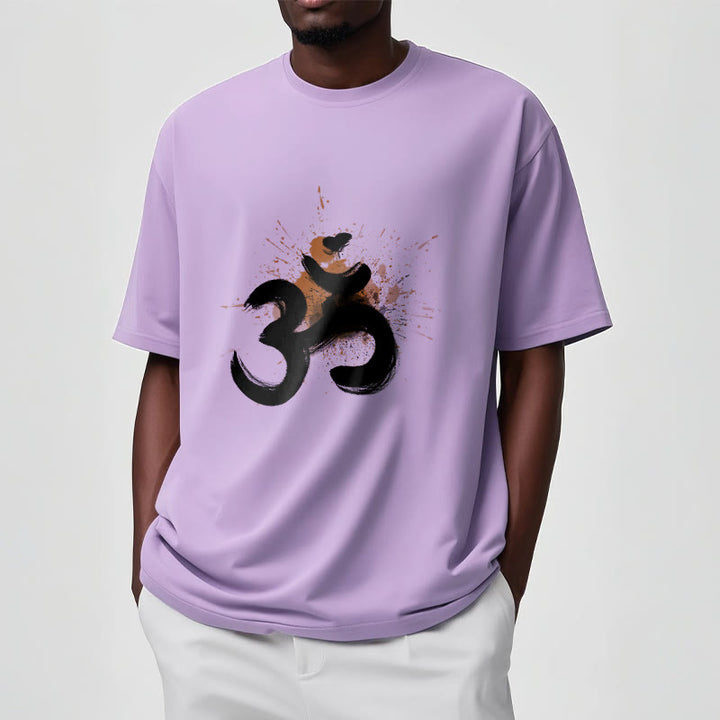 T-shirt en coton avec motif Buddha Stones OM sanskrit - image 15