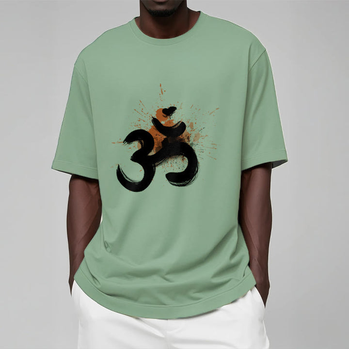 T-shirt en coton avec motif Buddha Stones OM sanskrit - image 19