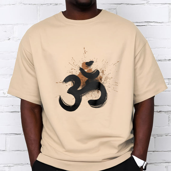 T-shirt en coton avec motif Buddha Stones OM sanskrit - image 13