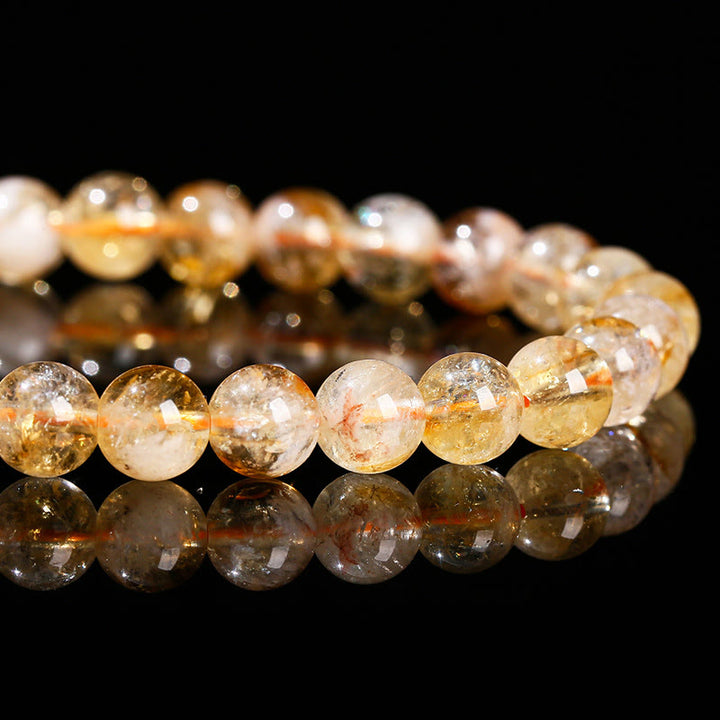 Bracelet de prospérité en citrine et améthyste naturelle de Buddha Stones