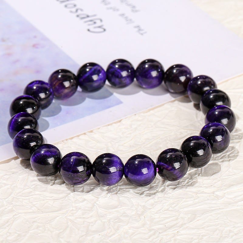Bracelet créatif œil de tigre violet Buddha Stones - image 3