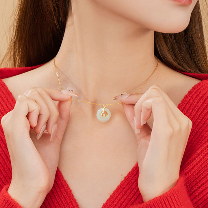 Collier pendentif en argent sterling 925 Buddha Stones et zodiaque chinois Hetian Jade Abondance - image 20