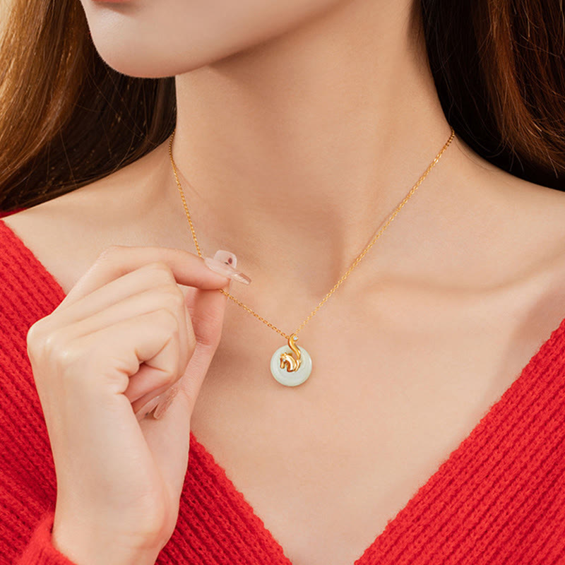 Collier pendentif en argent sterling 925 Buddha Stones et zodiaque chinois Hetian Jade Abondance - image 22