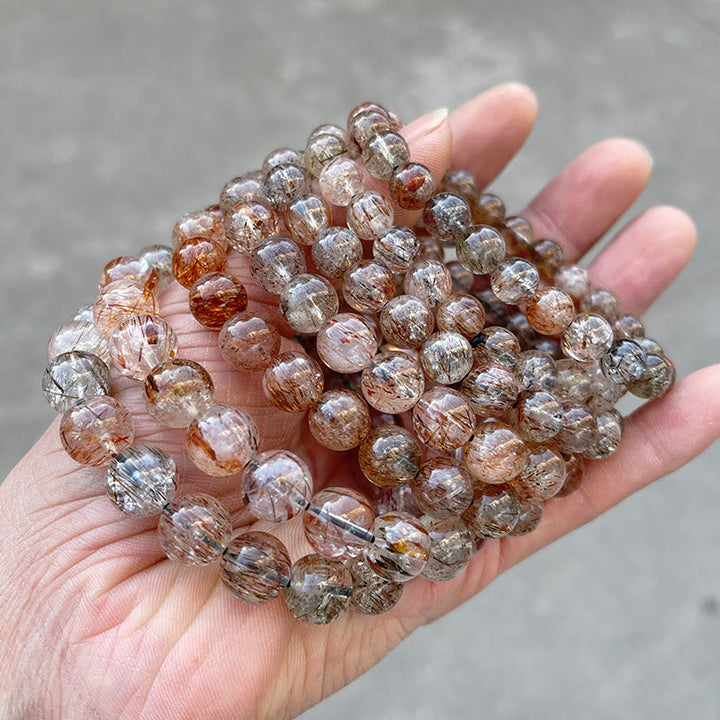 Bracelet de croissance positive en cristal naturel Super Seven de Buddha Stones
